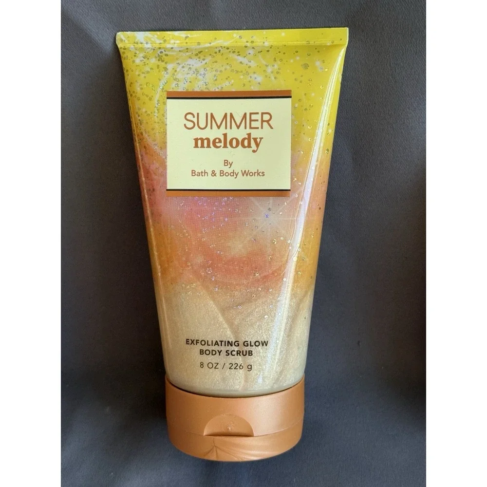 Lot 4 Bath & Body Works SUMMER MELODY Discont Exfoliating‎ Glow Wash Scrub Cream